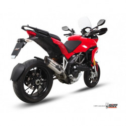 MIVV Ducati Multistrada 1200 2010 2014 Suono Sport Slip-on RVS met Carbon eindkap