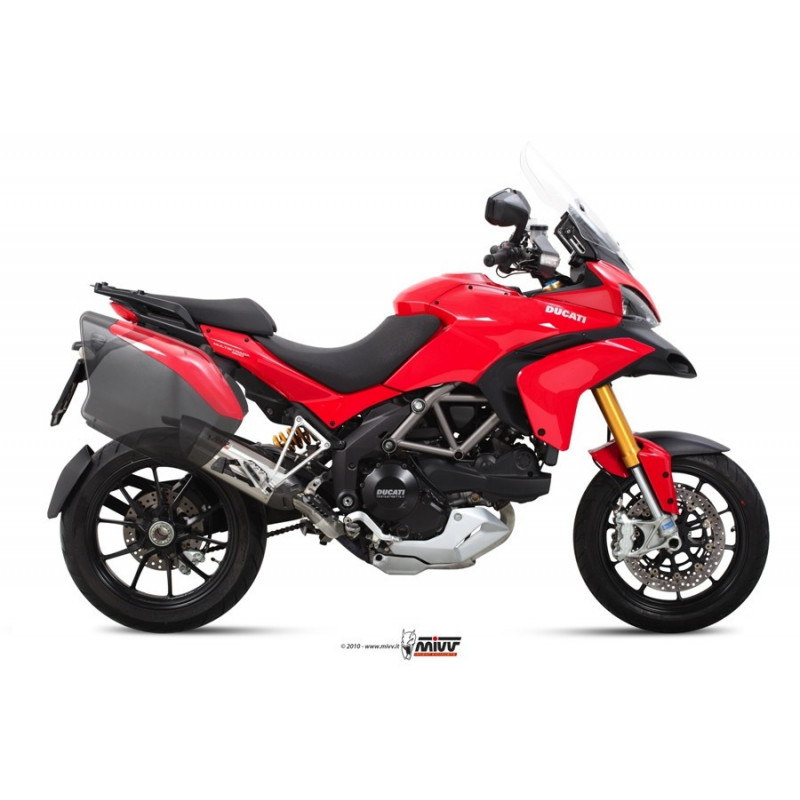 MIVV Ducati Multistrada 1200 2010 2014 Suono Sport Slip-on RVS met Carbon eindkap