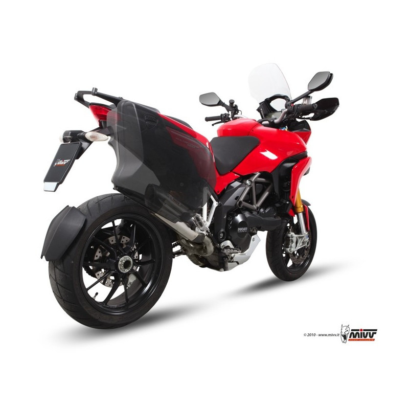 MIVV Ducati Multistrada 1200 2010 2014 Suono Sport Slip-on RVS met Carbon eindkap