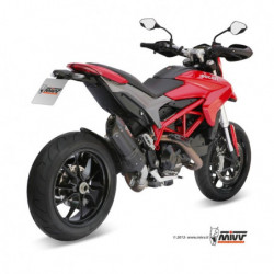 MIVV Ducati Hypermotard 821 2013 2015 Suono Sport Slip-on Steel black