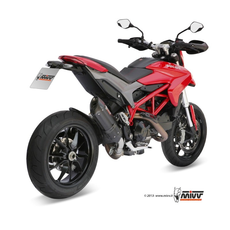 MIVV Ducati Hypermotard 821 2013 2015 Suono Sport Slip-on Steel black