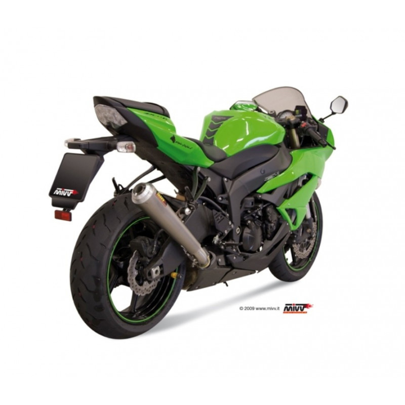 MIVV Kawasaki Zx-6 r 2009 2016 X-Cone plus Sport Slip-on RVS (Inox)