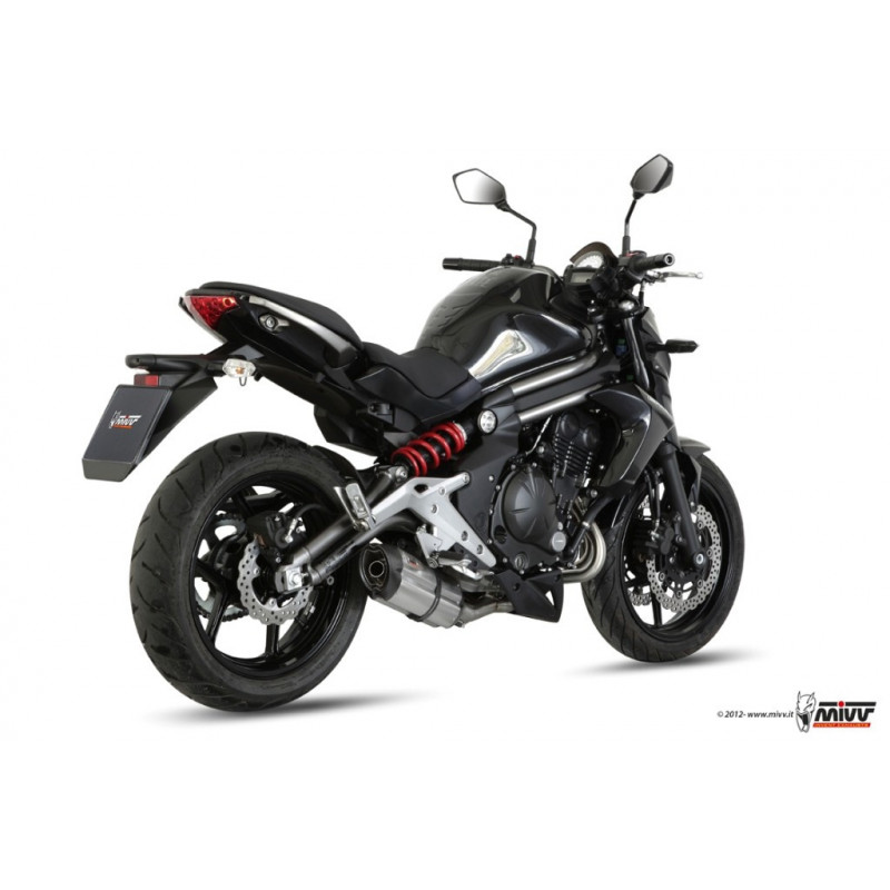 MIVV Kawasaki Er-6n / f 2012 2016 Suono Sport Imp. compl./full sys. 2x1 RVS met Carbon eindkap