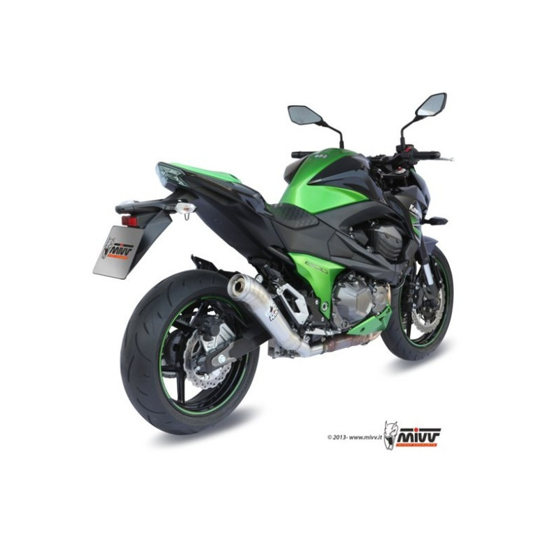 MIVV Kawasaki Z 800 2013 2016 Ghibli Sport Slip-on RVS (Inox)