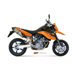 MIVV Ktm Lc8 950 supermoto r 2005 2006 Suono Sport 2 bolt-on RVS met Carbon eindkap