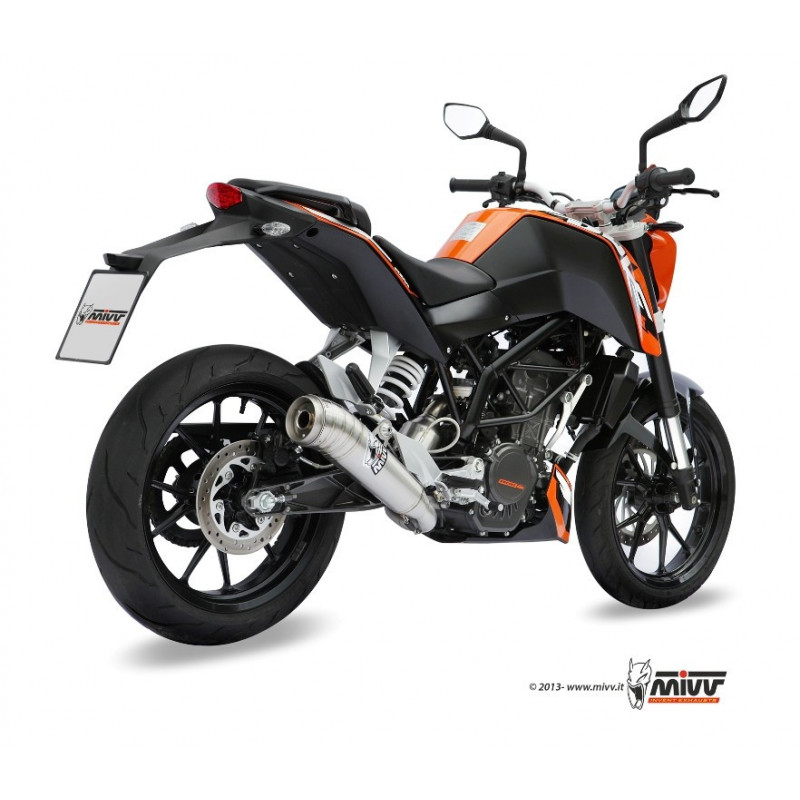 MIVV Ktm 125 duke 2011 2016 Ghibli Sport Imp. compl./full sys. 1x1 RVS (Inox)