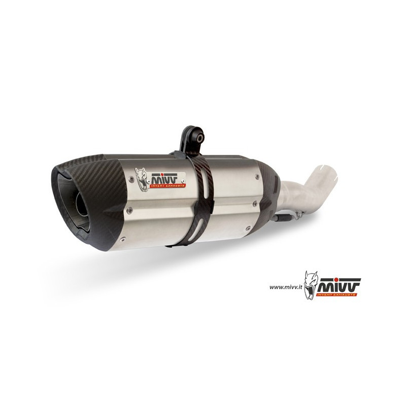 MIVV Ktm 990 supermoto smt 2009 Suono Sport 2 slip-on RVS met Carbon eindkap