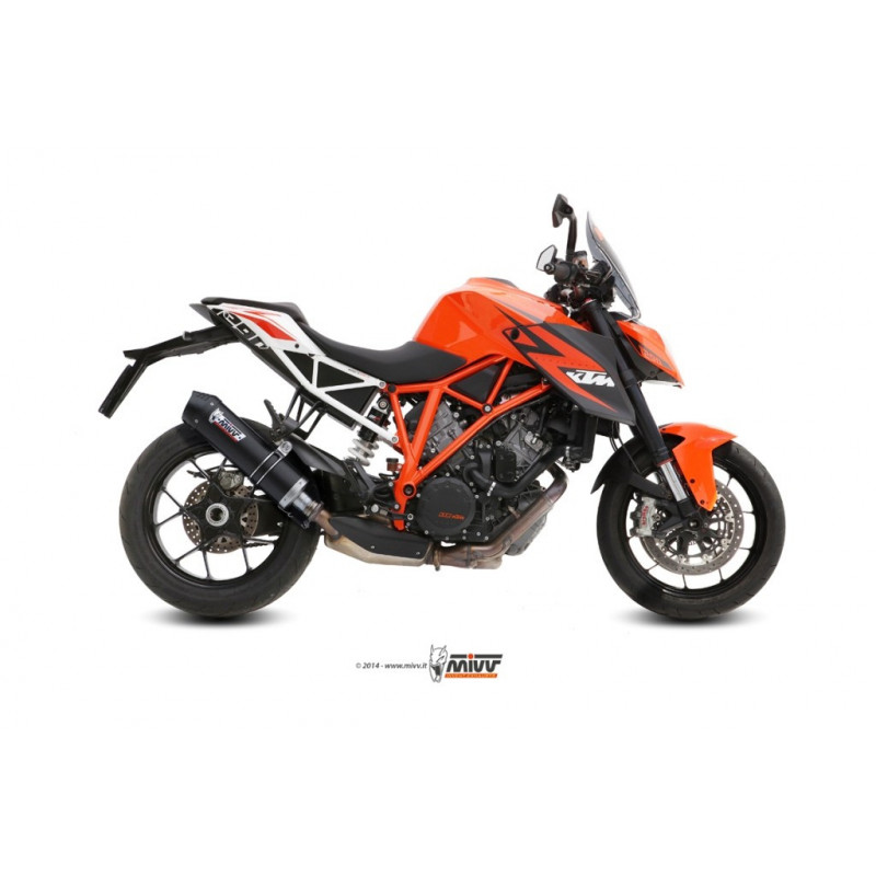 MIVV Ktm 1290 superduke 2014 2019 Oval Sport Slip-on Carbon met Carbon eindkap