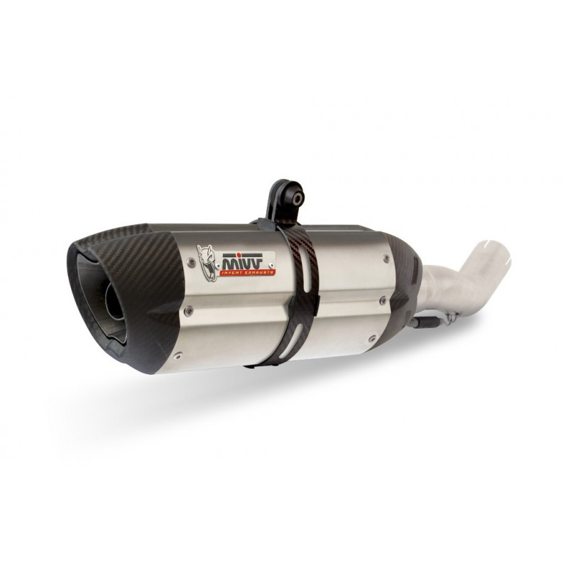MIVV Ktm 1290 superduke 2014 2019 Suono Sport Slip-on RVS met Carbon eindkap