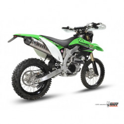 MIVV Kawasaki Kx 450 f 2009 2012 Oval Stronger cross new Imp. compl./full sys. 1x1 RVS met Carbon eindkap