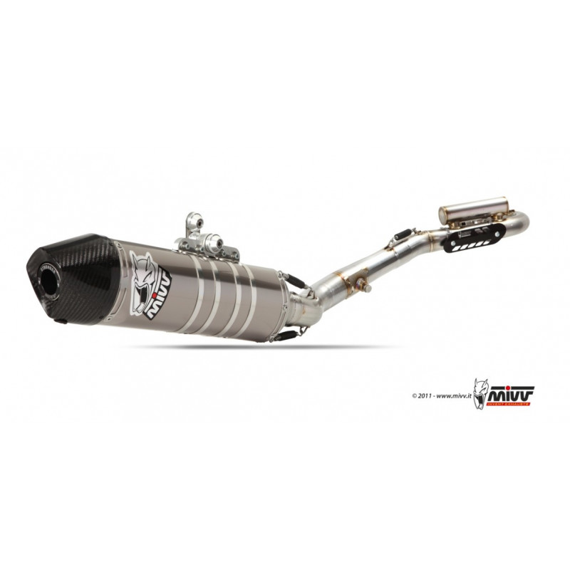 MIVV Kawasaki Kx 250 f 2009 2010 Oval Stronger cross new Imp. compl./full sys. 1x1 RVS met Carbon eindkap