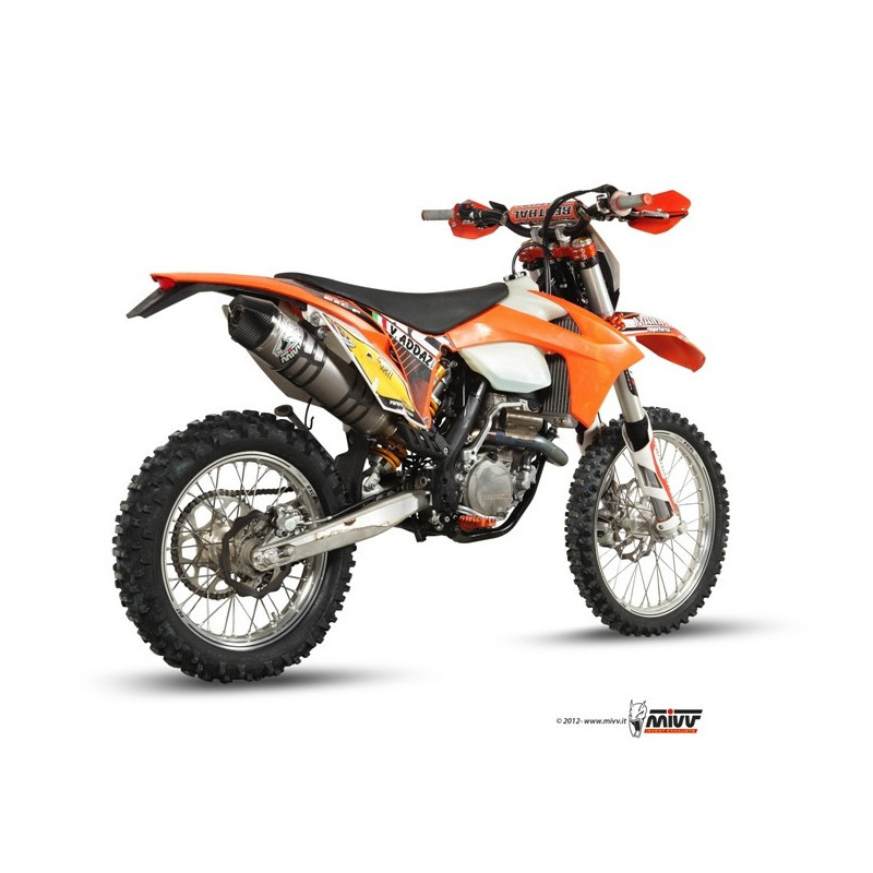 MIVV Ktm Exc 350 f 2012 2012 Oval Stronger enduro new Imp. compl./full sys. 1x1 RVS met Carbon eindkap