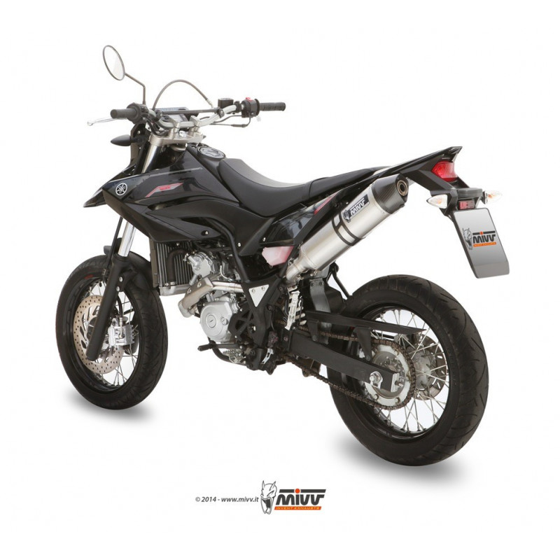 MIVV Yamaha Wr 125 r/x 2009 2016 Oval Stronger enduro new Slip-on RVS met Carbon eindkap