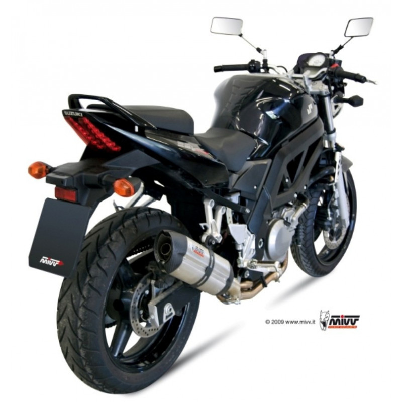 MIVV Suzuki Sv 650 2004 2015 Suono Sport Slip-on RVS met Carbon eindkap