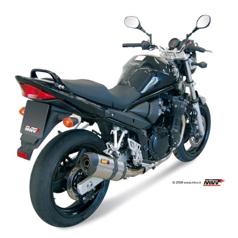 MIVV Suzuki Gsf 650 bandit 2005 2006 Suono Sport Slip-on RVS met Carbon eindkap