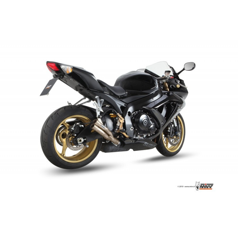 MIVV Suzuki GSX-R 600 2008 2010 Double Gun Sport Slip-On Full Titanium