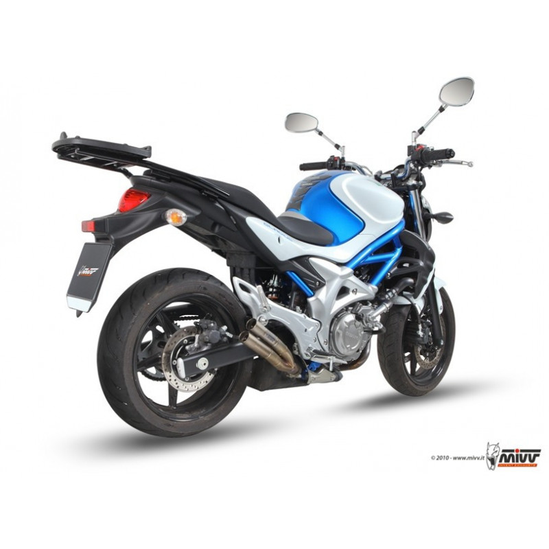 MIVV Suzuki Gladius 2009 2015 Double Gun Sport Slip-On Full Titanium