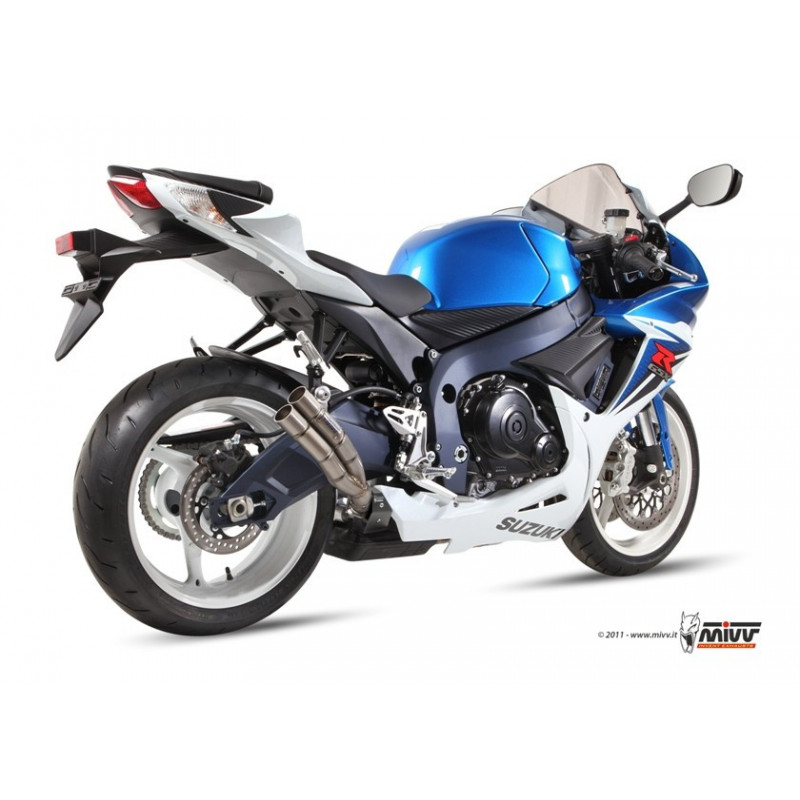 MIVV Suzuki GSX-R 600 2011 2016 Double Gun Sport Slip-On Full Titanium