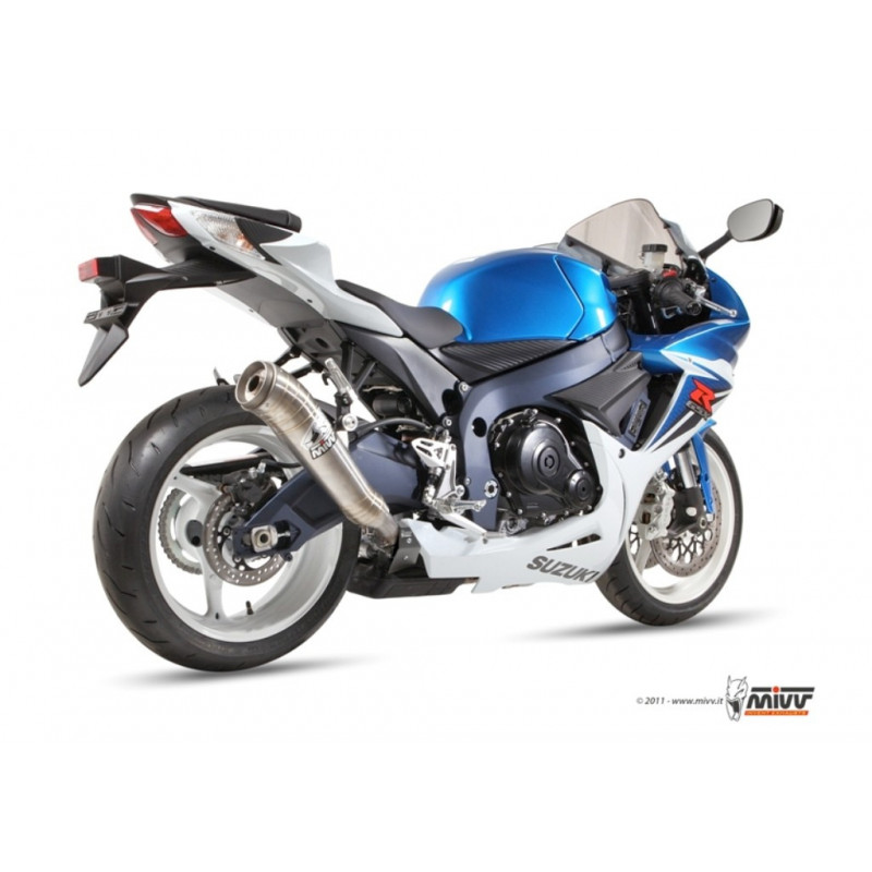 MIVV Suzuki GSX-R 600 2011 2016 Ghibli Sport Slip-on RVS (Inox)