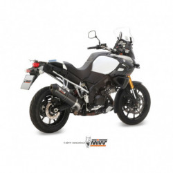 MIVV Suzuki DL V-Strom 1000 2014 Oval Sport Slip-on Carbon met Carbon eindkap