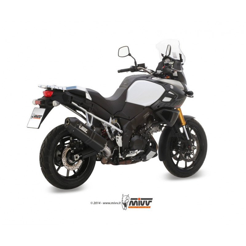 MIVV Suzuki DL V-Strom 1000 2014 Speed Edge Sport Slip-on Steel black