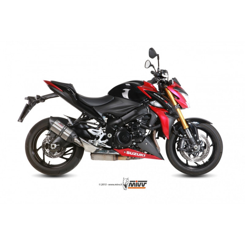 MIVV Suzuki Gsx-s 1000 2015 Suono Sport Slip-on RVS met Carbon eindkap