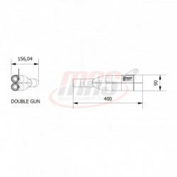 MIVV Suzuki Gsx-s 1000 2015 Double Gun Sport Slip-On Full Titanium
