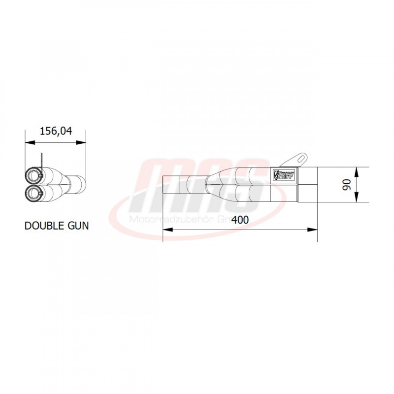 MIVV Suzuki Gsx-s 1000 2015 Double Gun Sport Slip-On Full Titanium