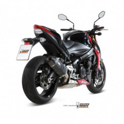 MIVV Suzuki Gsx-s 1000 2015 Speed Edge Sport Slip-on Steel black
