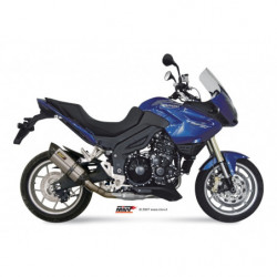 MIVV Triumph Tiger 1050 2007 2013 Suono Sport Slip-on RVS met Carbon eindkap