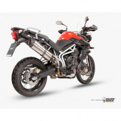 MIVV Triumph Tiger 800 xc / xr / xrx / xcx / xrt / xca 2011 2016 Suono Sport Slip-on RVS met Carbon eindkap