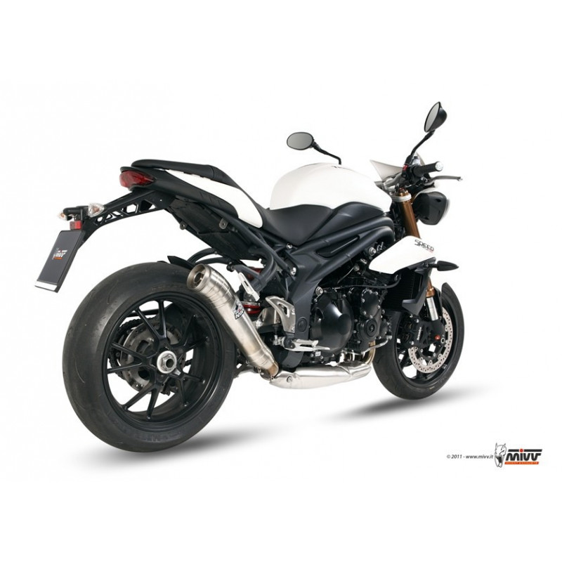 MIVV Triumph Speed triple 2011 2015 Ghibli Sport Slip-on RVS (Inox)