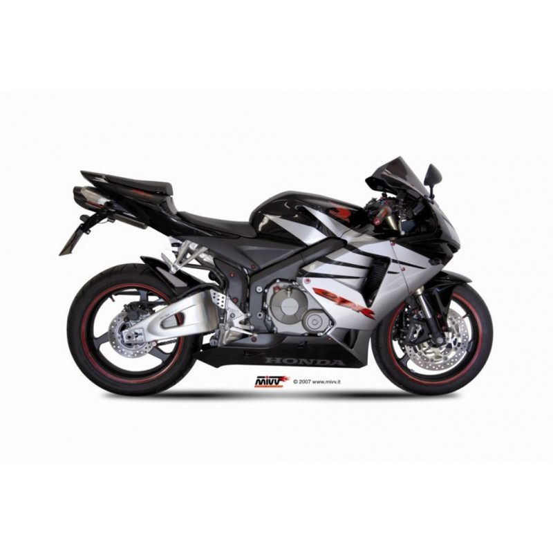MIVV Honda Cbr 600 RR 2005 2006 Suono Sport Slip-on RVS met Carbon eindkap