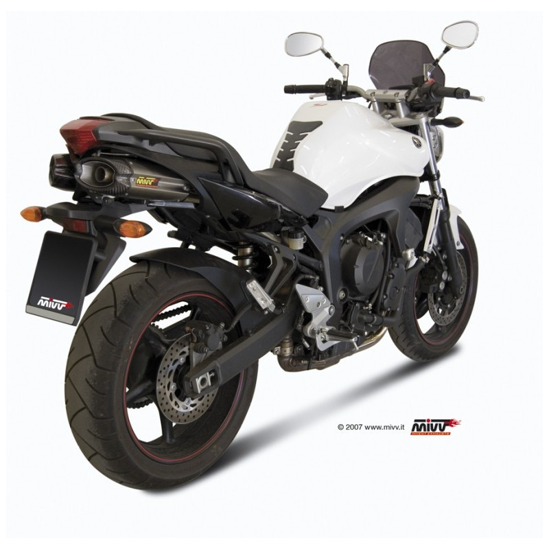 MIVV Yamaha Fz6 / fz6 fazer 2004 2011 Suono Sport 2 slip-on RVS met Carbon eindkap