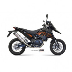 MIVV Ktm 690 sm 2007 2012 Oval Power steel Imp. compl./full sys. 1x1 Titanium met Carbon eindkap