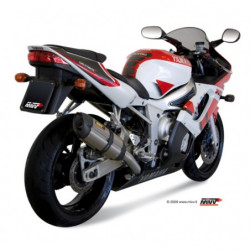 MIVV Yamaha Yzf 600 r6 1999 2002 Suono Sport Slip-on RVS met Carbon eindkap