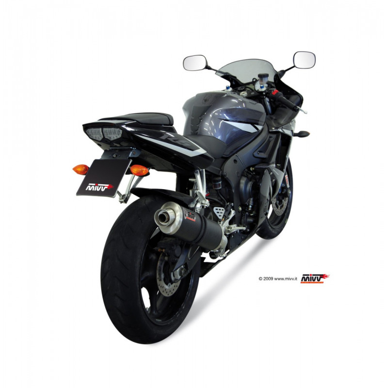 MIVV Yamaha Yzf 600 r6 2003 2005 Oval Sport Slip-on Carbon