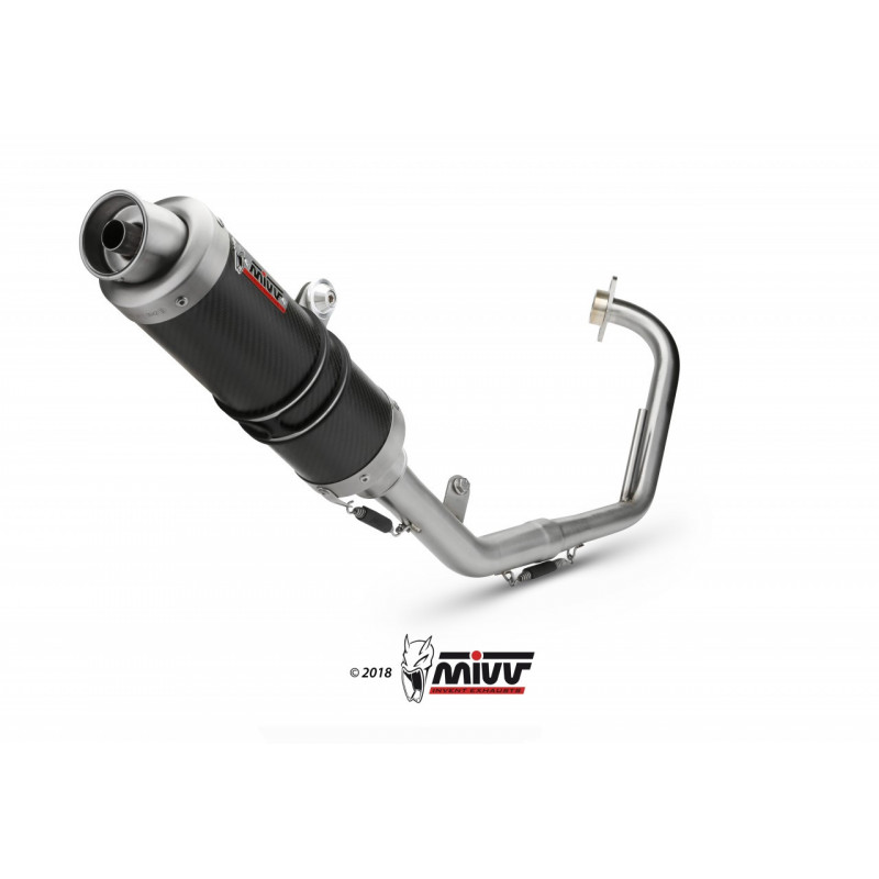 MIVV Yamaha Yzf r125 2008 2013 GP Sport Imp. compl./full sys. 1x1 Carbon