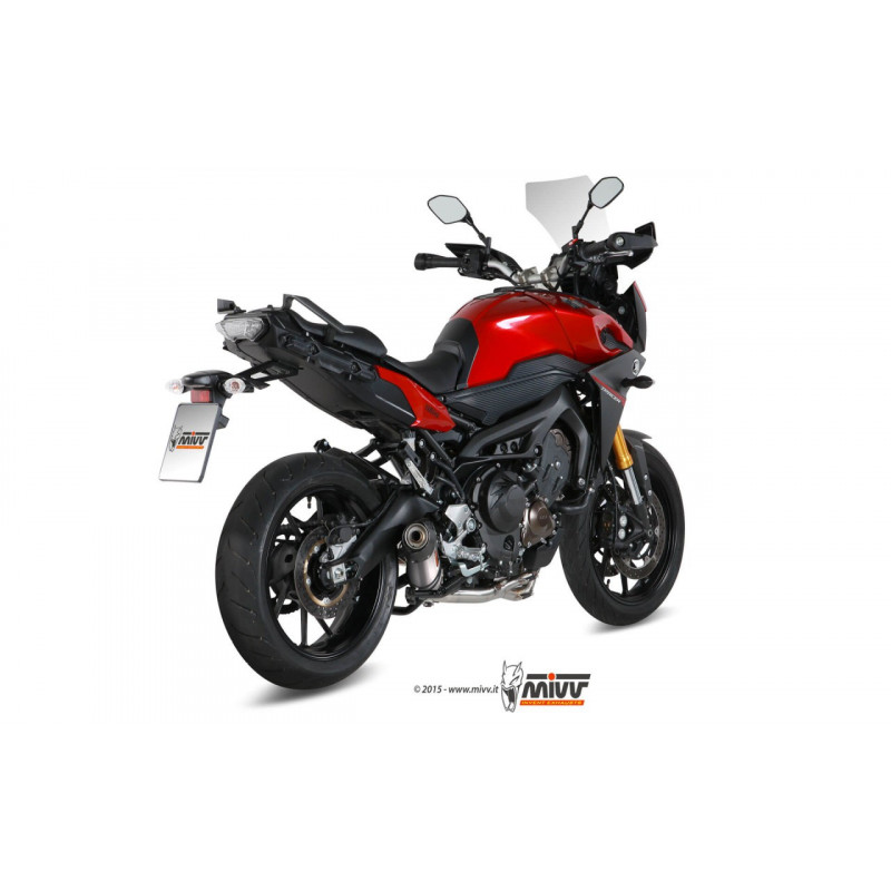 MIVV Yamaha Tracer 900 / tracer 900 gt 2015 Oval Sport Imp. compl./full sys. 3x1 Titanium met Carbon eindkap