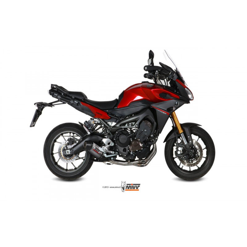 MIVV Yamaha Tracer 900 / tracer 900 gt 2015 Oval Sport Imp. compl./full sys. 3x1 Titanium met Carbon eindkap