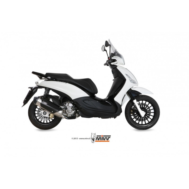 MIVV Piaggio Beverly 125 2014 2016 - Urban Imp. compl./full sys. 1x1 RVS (Inox)