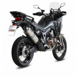 MIVV Honda Crf 1000 l africa twin 2016 2019 Oval Sport Slip-on Titanium met Carbon eindkap