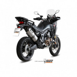 MIVV Honda Crf 1000 l africa twin 2016 2019 Speed Edge Sport Slip-on RVS met Carbon eindkap
