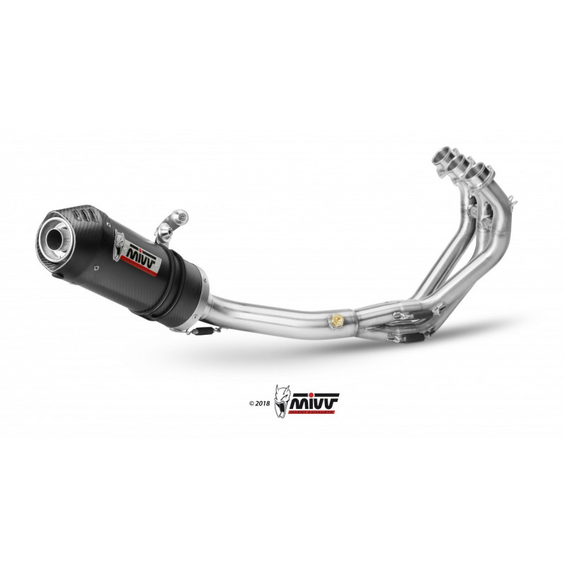 MIVV Yamaha Xsr 900 2016 Oval Sport Imp. compl./full sys. 3x1 Carbon met Carbon eindkap