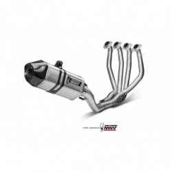 MIVV Kawasaki Zx-6 r 636 2013 2016 Speed edge Power steel Imp. compl./full sys. 4x2x1 RVS met Carbon eindkap