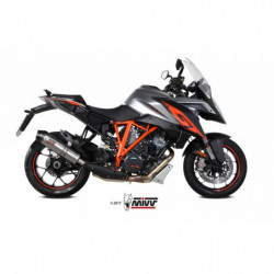 MIVV Ktm 1290 superduke gt 2016 Oval Sport Slip-on Titanium met Carbon eindkap