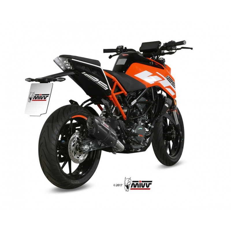 MIVV Ktm 125 duke 2017 Suono Sport Slip-on Steel black