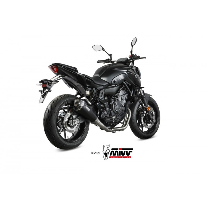 MIVV Yamaha Mt-07 2014 Delta race Sport Imp. compl./full sys. 2x1 Steel black