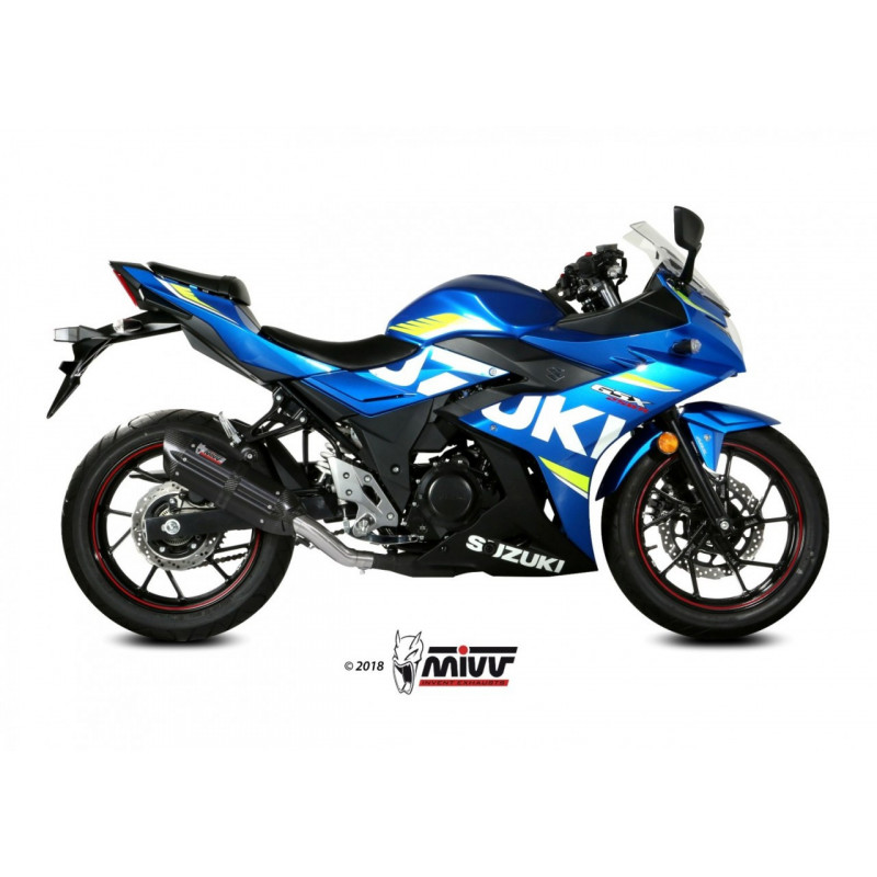 MIVV Suzuki Gsx 250 r 2017 Suono Sport Slip-on Steel black