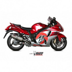 MIVV Suzuki GSX-R 1300 hayabusa 2008 Oval Sport 2 slip-on Titanium met Carbon eindkap